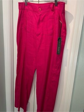 Nicole Miller Hot Pink Men's Straight-Leg Pants